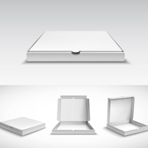 PLAIN WHITE PIZZA BOX