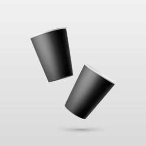 DOUBLE WALL - BLACK CUPS -O/S